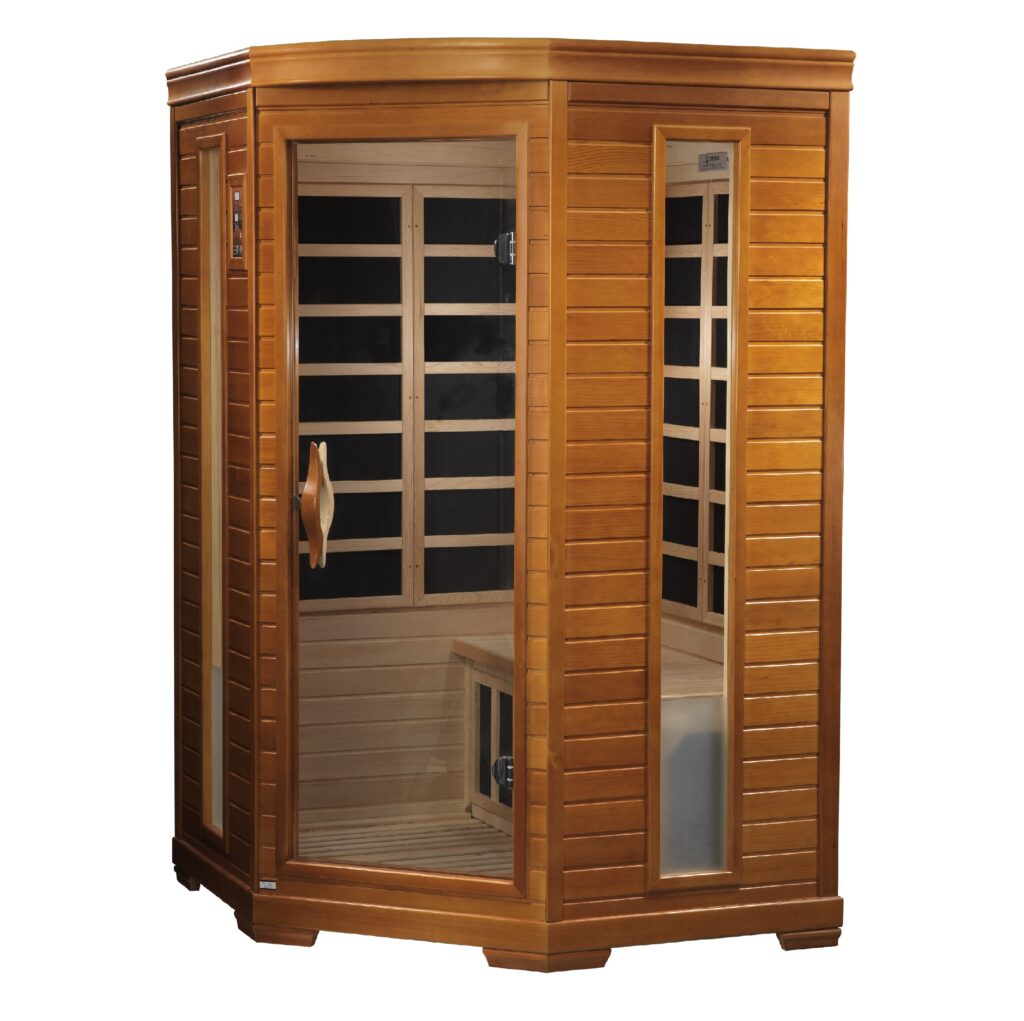 Dynamic Saunas Hemming 2 Person Corner Low EMF Far Infrared Sauna DYN-6225-02