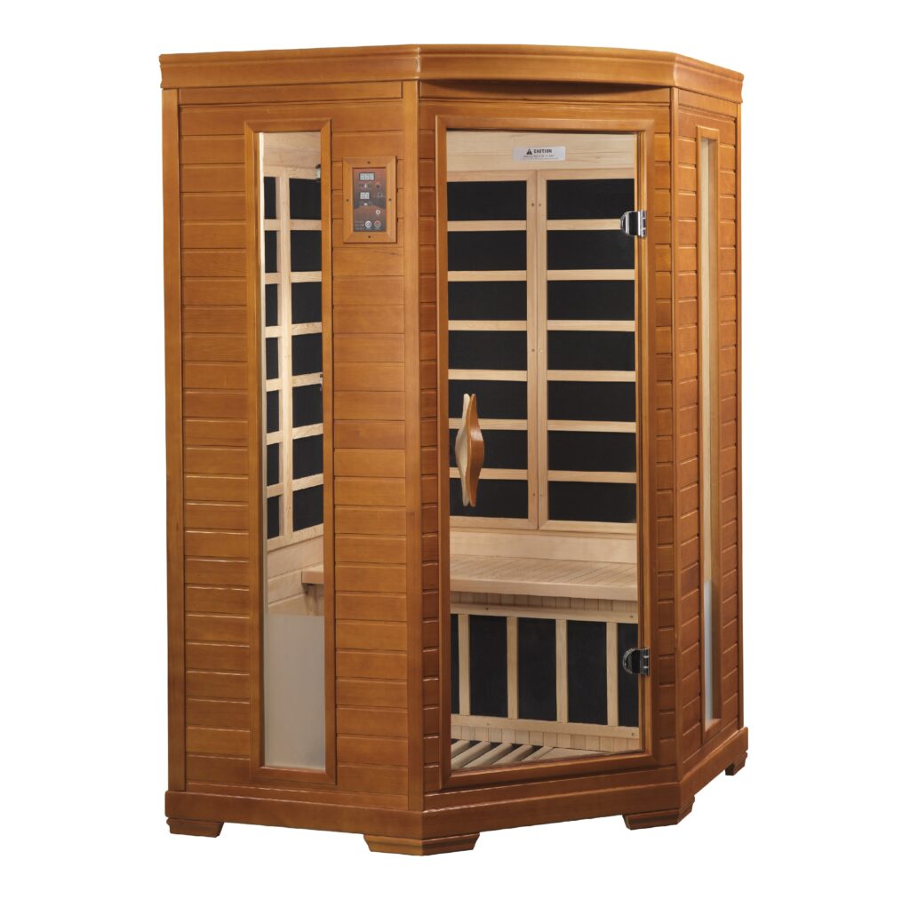 Dynamic Saunas Hemming 2 Person Corner Low EMF Far Infrared Sauna DYN-6225-02