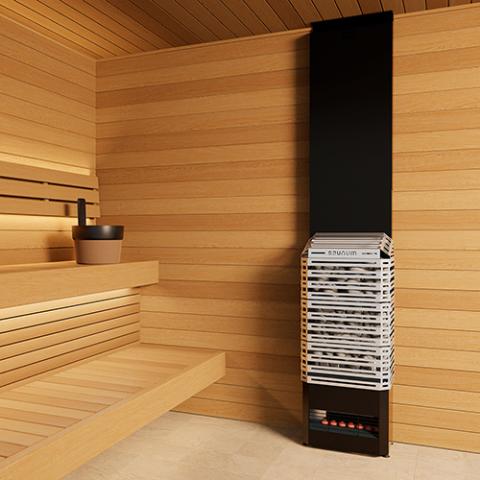 Saunum Air Series, 9.6kW Sauna Heater w/Climate Equalizer, Stainless - Sweet Life Saunas
