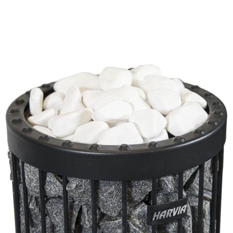 Harvia White Sauna Stones, Rounded, 5-10cm - Sweet Life Saunas