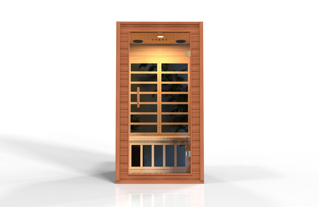 Dynamic Saunas Avila Elite 1-2 Person ULTRA-LOW-EMF FAR Infrared Sauna DYN-6103-01 Elite