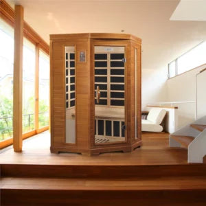 Dynamic Saunas Hemming Elite 2 Person Corner Ultra Low EMF Far Infrared Sauna DYN-6225-02 Elite