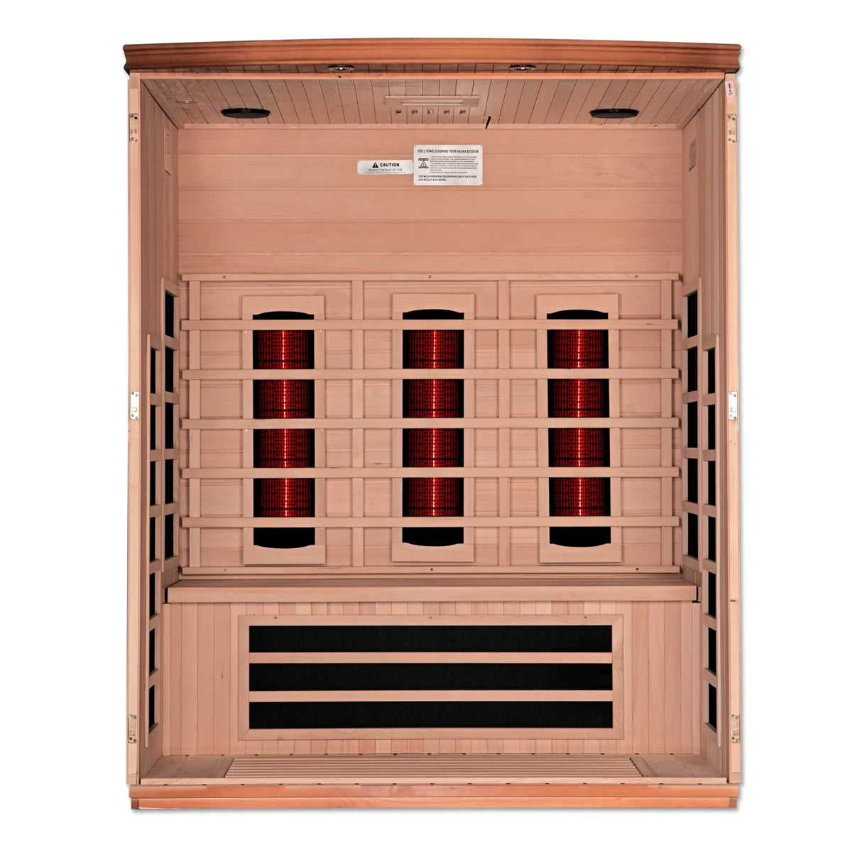 Dynamic Saunas Lugano 3 Person Full Spectrum Near Zero EMF Infrared Sauna DYN-6336-03 FS