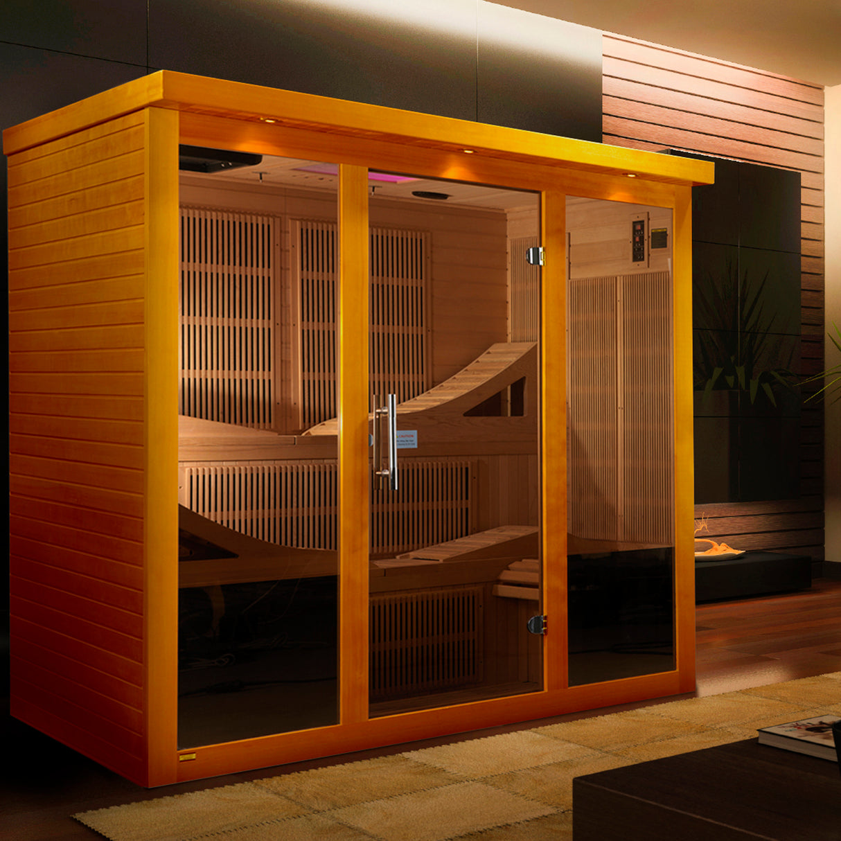 Dynamic Saunas Monaco 6 Person Ultra Low EMF Far IR Sauna DYN-6996-01
