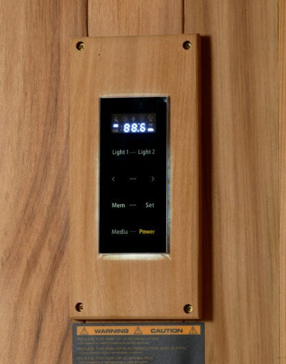 Golden Designs Copenhagen 3 Person Traditional Sauna Canadian Red Cedar Interior and Pacific Premium Clear Cedar Exterior GDI-7389-02
