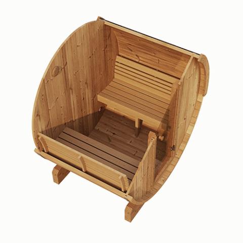 SaunaLife ERGO-Series Backyard Barrel Sauna 59"x81", 3-person - Sweet Life Saunas