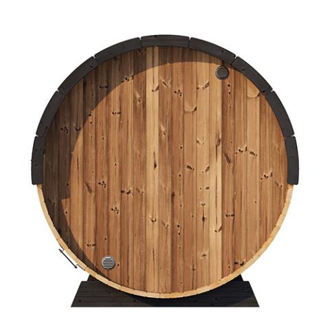 SaunaLife Ergo Elegance Series Sauna Barrel 79"L x 91"D Glass Front, 6-Person - Sweet Life Saunas