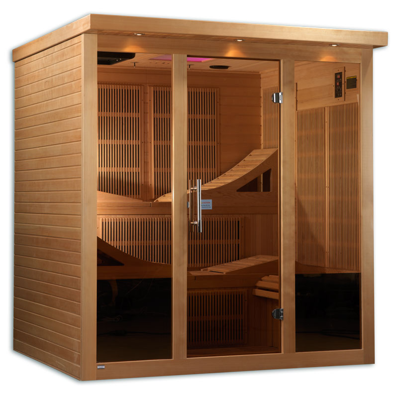 Golden Designs Monaco 6 Person Near Zero EMF Far Infrared Sauna GDI-6996-01 Elite