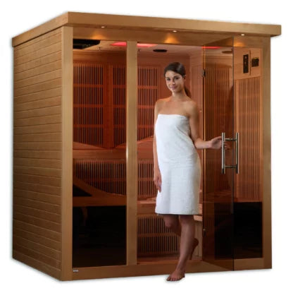 Golden Designs Monaco 6 Person Near Zero EMF Far Infrared Sauna GDI-6996-01 Elite