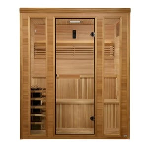 Golden Designs Engelberg 6 Person Traditional Steam Sauna Pacific Premium Clear Cedar GDI-7060-01