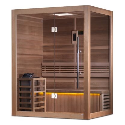 Golden Designs Hanko 2-3 Person Traditional Sauna Canadian Red Cedar Interior GDI-7202-01