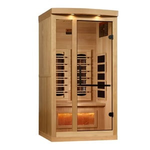 Golden Designs Aurora 1 Person Full Spectrum Infrared Sauna with Himalayan Salt Bar GDI-8010-03