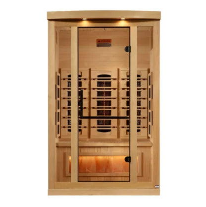 Golden Designs Sunrise 2 Person Full Spectrum Infrared Sauna with Himalayan Salt Bar GDI-8020-03