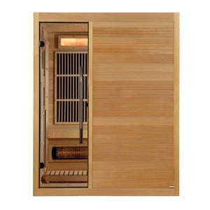 Golden Designs Soria 3 Person Indoor Hybrid Sauna Full Spectrum and Harvia Traditional Stove GDI-8330-01