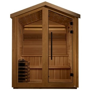 Golden Designs Kaarina 6 Person Outdoor Traditional Sauna Canadian Red Cedar Interior GDI‐8506‐01