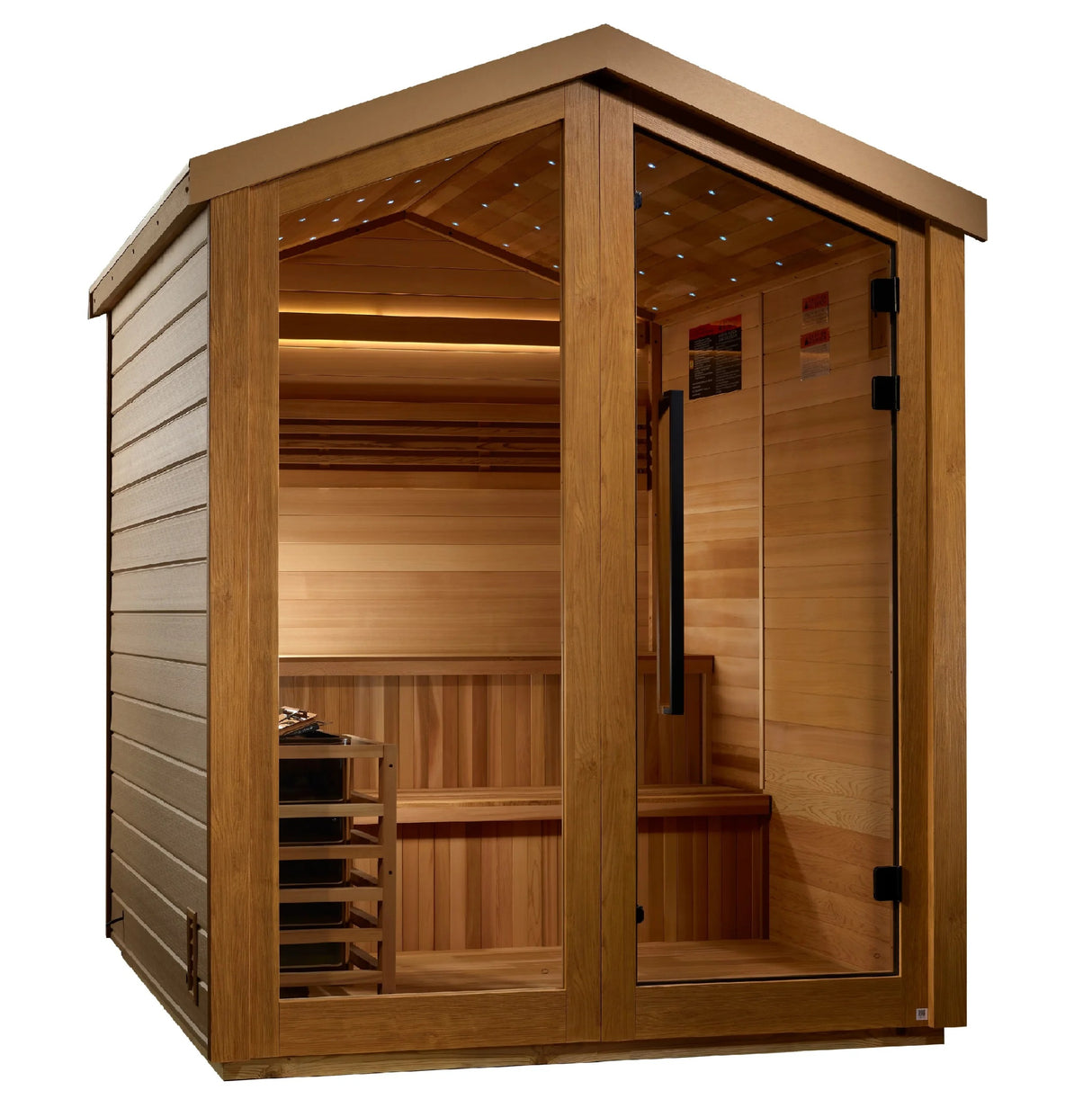 Golden Designs Kaarina 6 Person Outdoor Traditional Sauna Canadian Red Cedar Interior GDI‐8506‐01