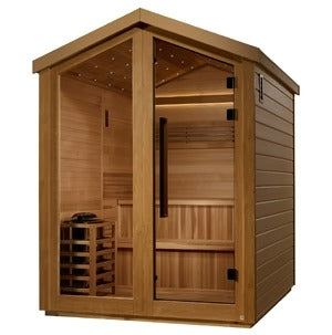 Golden Designs Kaarina 6 Person Outdoor Traditional Sauna Canadian Red Cedar Interior GDI‐8506‐01