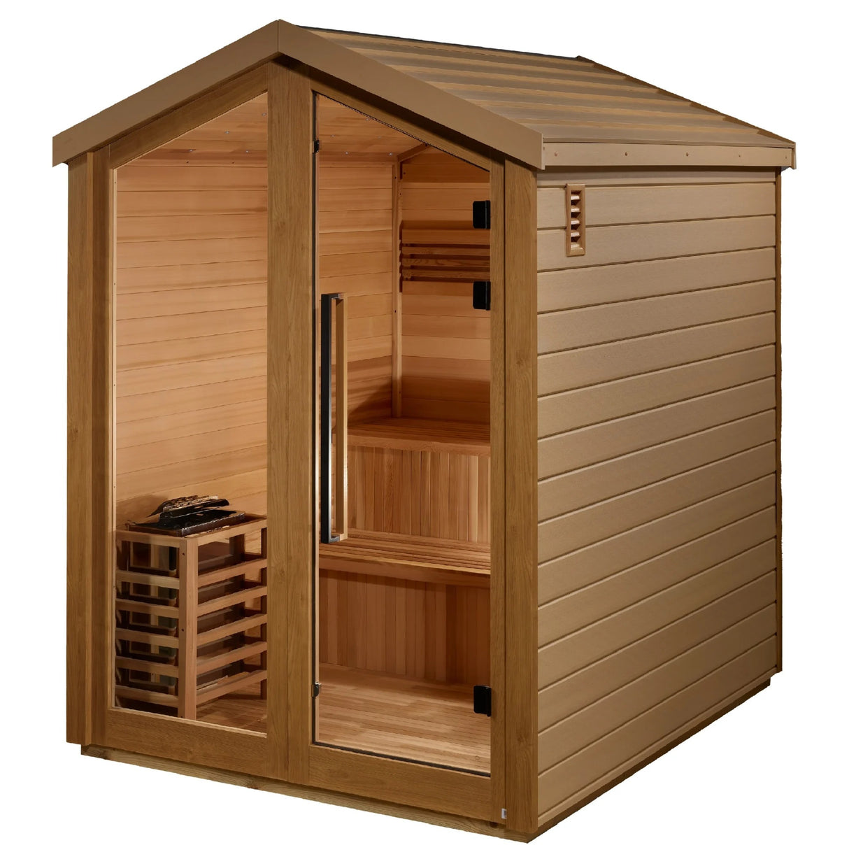 Golden Designs Kaarina 6 Person Outdoor Traditional Sauna Canadian Red Cedar Interior GDI‐8506‐01
