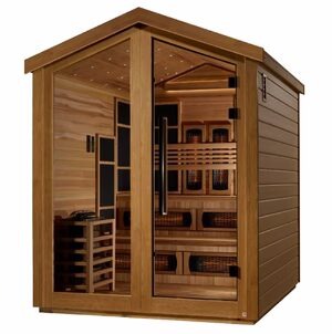 Golden Designs Kaskinen 6 Person Outdoor Hybrid Sauna Canadian Red Cedar Interior GDI‐8526‐01