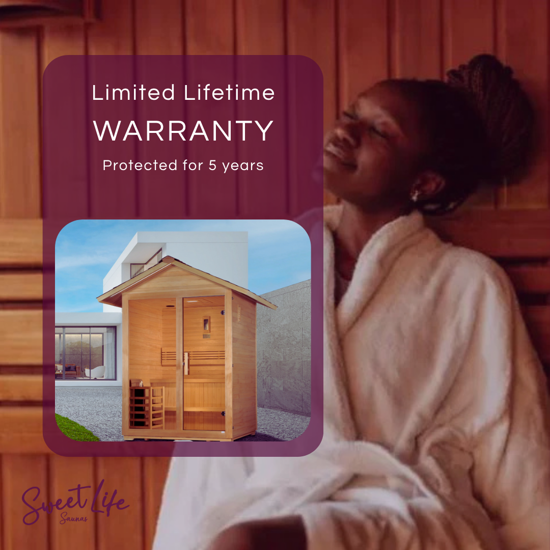 Golden Designs Arlberg 3 Person Traditional Outdoor Steam Sauna Canadian Hemlock GDI-8103-01