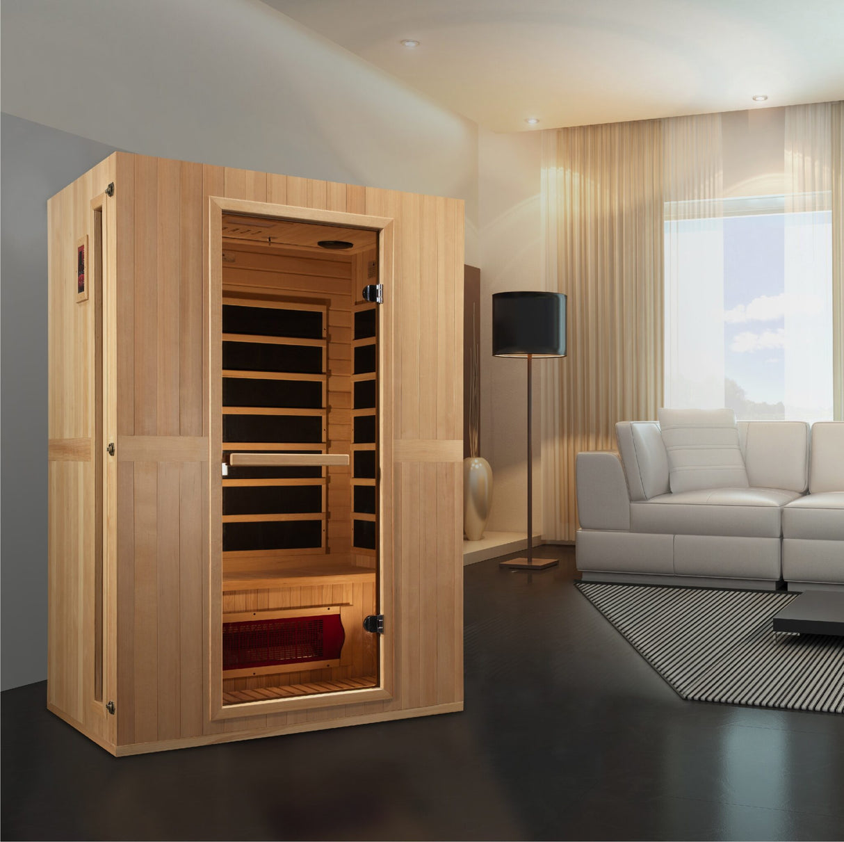 Maxxus Saunas Solstice 2 Person Low EMF Home Infrared Sauna MX-LS2-01