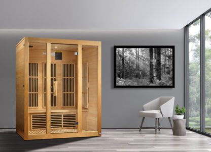 The Bellevue by Maxxus Saunas, 3 Person, Low EMF FAR, Canadian Hemlock, Infrared Sauna