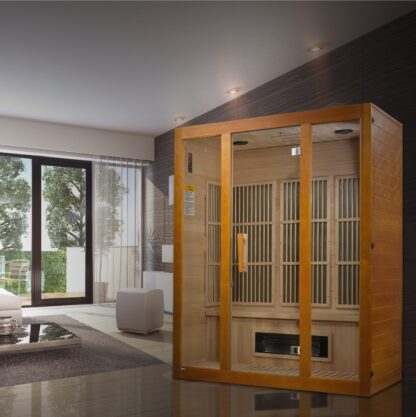 Maxxus Alpine Dual Tech 3 person Low EMF FAR Infrared Sauna Canadian Hemlock MX-J306-02S