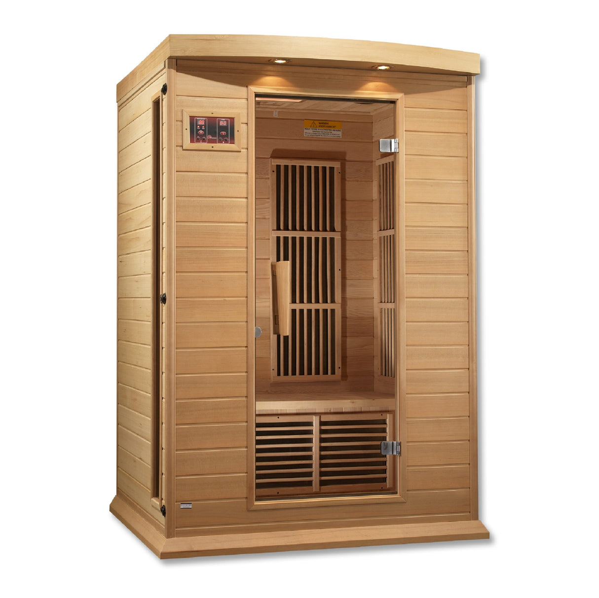 Maxxus Toulose 2 Person Near Zero EMF FAR Infrared Sauna – Canadian Hemlock MX-K206-01-ZF