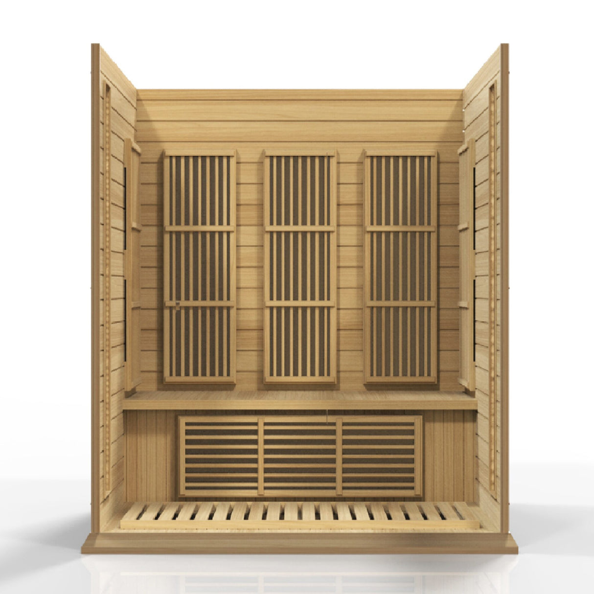Maxxus Montilemar 3 Person Near Zero EMF FAR Infrared Sauna – Canadian Hemlock MX-K306-01-ZF