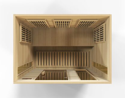 Maxxus Montilemar 3 Person Near Zero EMF FAR Infrared Sauna – Canadian Hemlock MX-K306-01-ZF