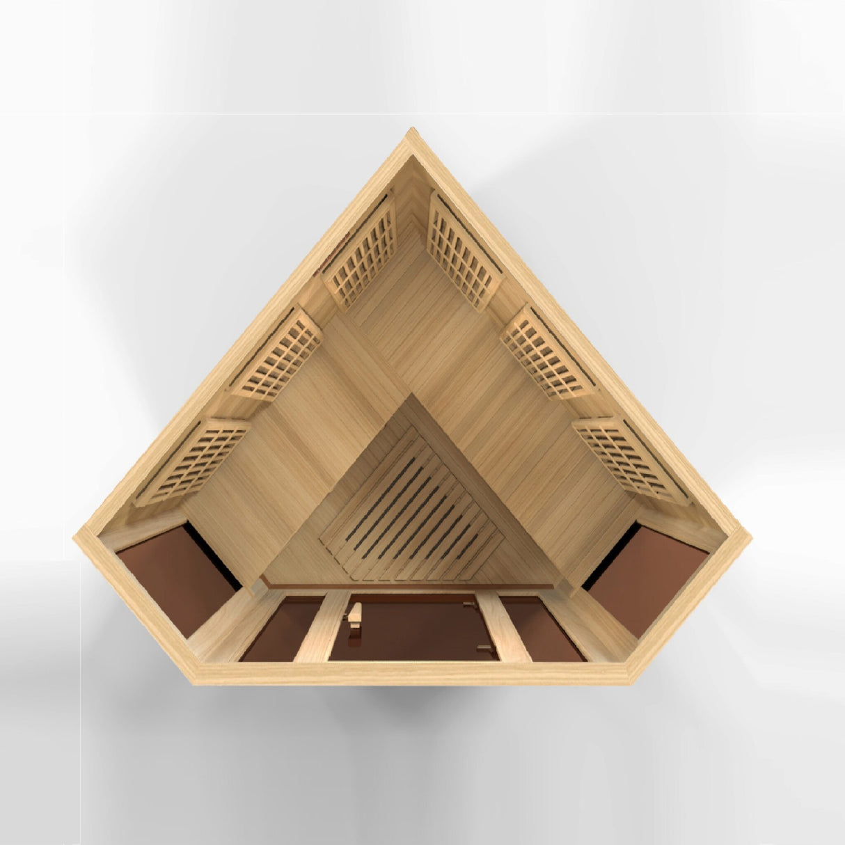 Maxxus Avignon 3 Person Corner Low EMF FAR Infrared Sauna Canadian Hemlock MX-K356-01