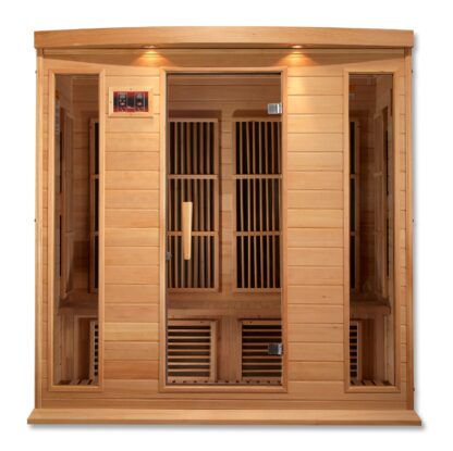 Maxxus Chaumont 4 Person Low EMF FAR Infrared Sauna Canadian Hemlock MX-K406-01
