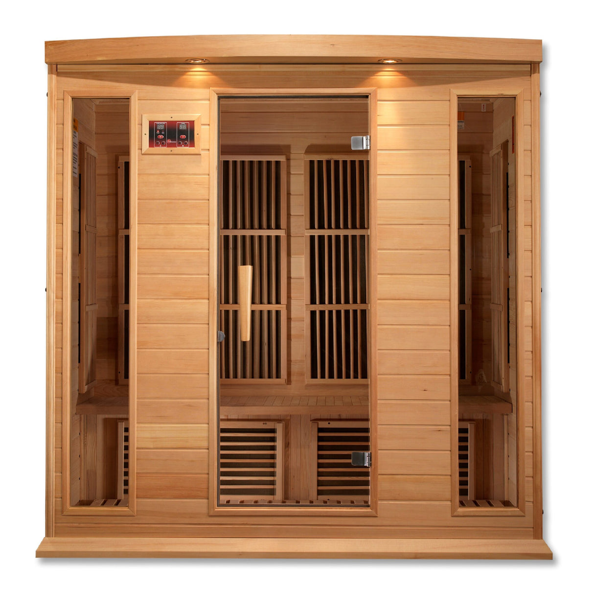 Maxxus Chaumont 4 Person Near Zero EMF FAR Infrared Sauna – Canadian Hemlock MX-K406-01-ZF
