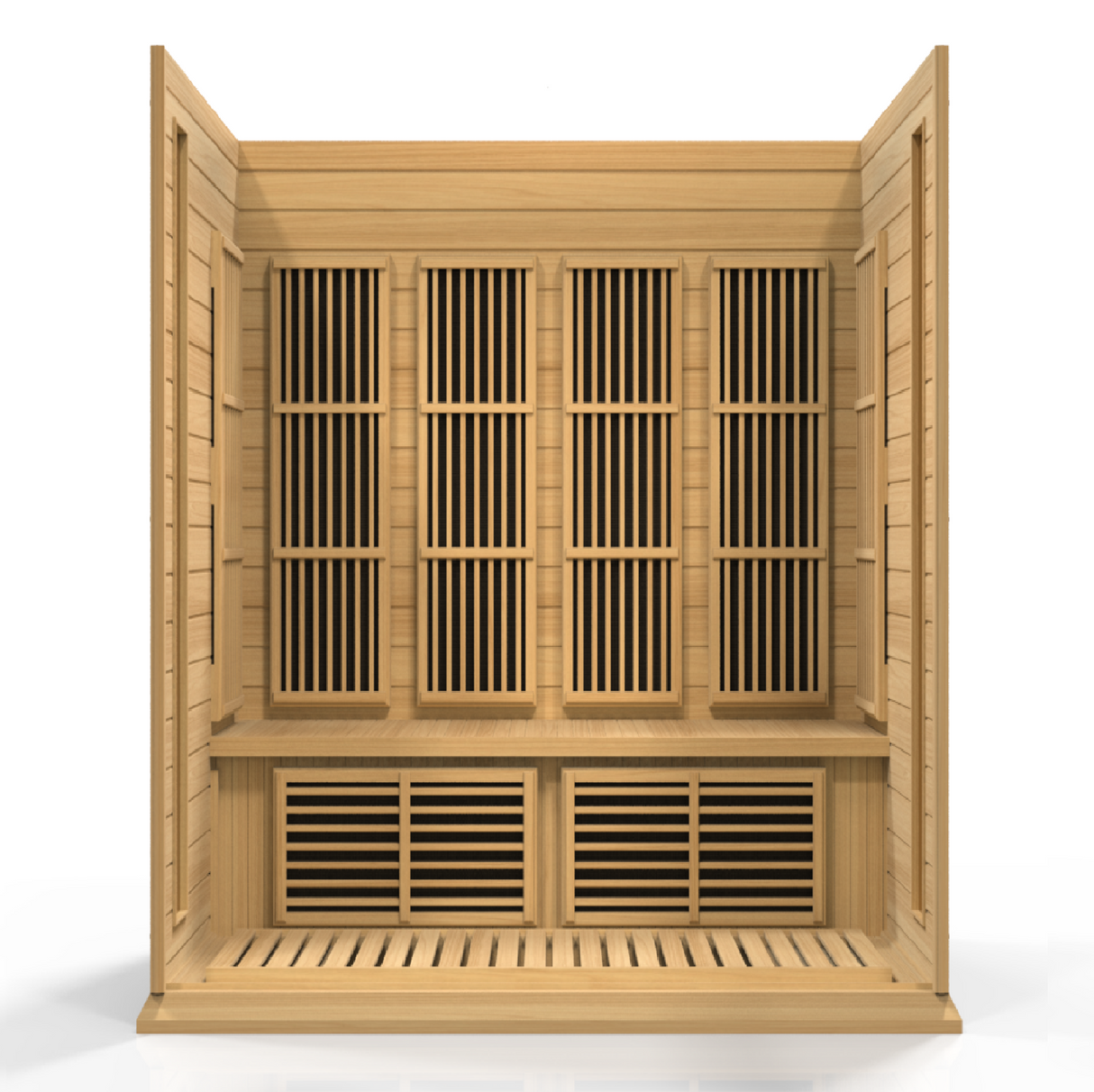 Maxxus Chaumont 4 Person Near Zero EMF FAR Infrared Sauna – Canadian Hemlock MX-K406-01-ZF