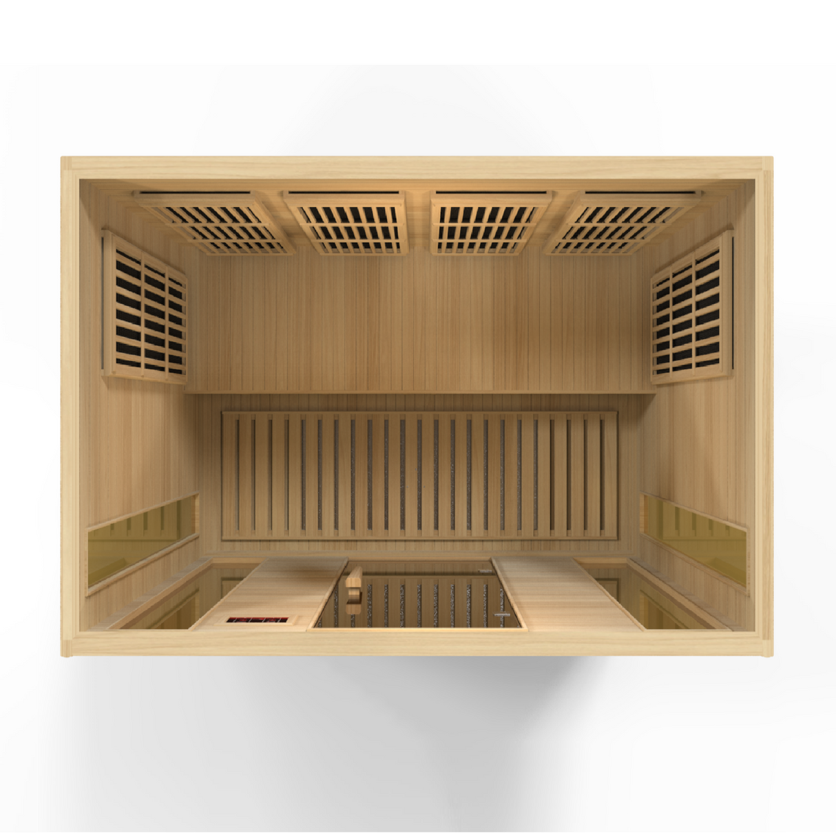 Maxxus Chaumont 4 Person Near Zero EMF FAR Infrared Sauna – Canadian Hemlock MX-K406-01-ZF