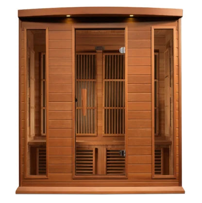 Maxxus Chaumont 4 Person Low EMF FAR Infrared Sauna Canadian Red Cedar MX-K406-01 CED