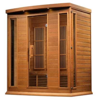 Maxxus Chaumont 4 Person Low EMF FAR Infrared Sauna Canadian Red Cedar MX-K406-01 CED