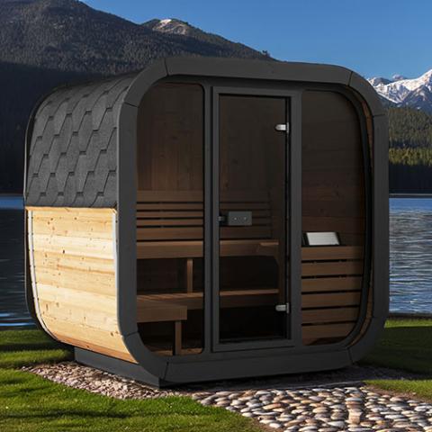 SaunaLife Cube-Series Outdoor Home Sauna Kit, Up to 4 Persons - Sweet Life Saunas
