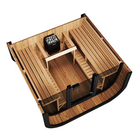SaunaLife Cube-Series Outdoor Home Sauna Kit, Up to 6 Persons - Sweet Life Saunas
