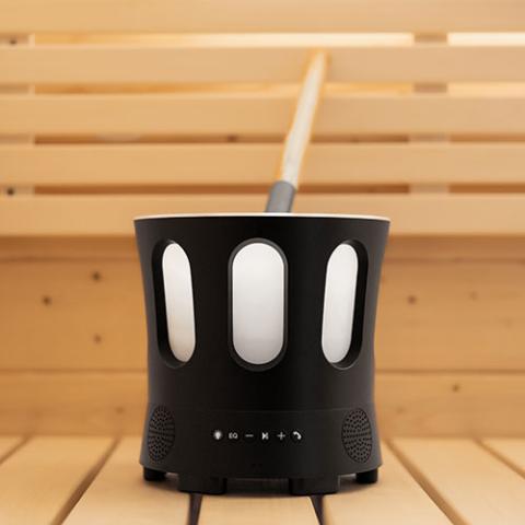 SaunaLife Bluetooth Speaker, Sauna Bucket, with Lights - Sweet Life Saunas