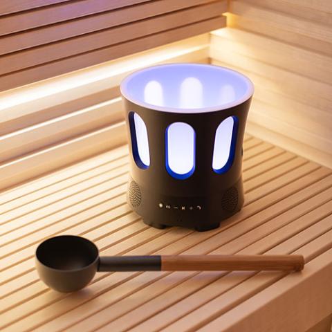 SaunaLife Bluetooth Speaker, Sauna Bucket, with Lights - Sweet Life Saunas