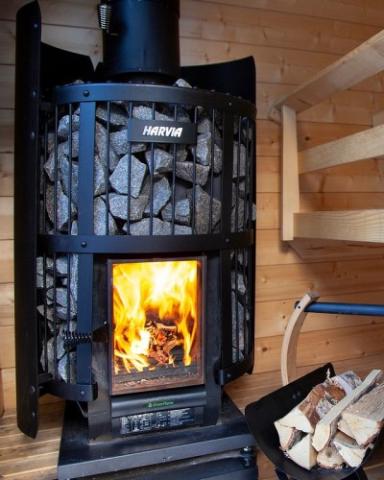 Harvia GreenFlame Series 15.9kW Wood Sauna Stove - Sweet Life Saunas