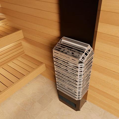 Saunum Air Series, 9.6kW Sauna Heater w/Climate Equalizer, Stainless - Sweet Life Saunas