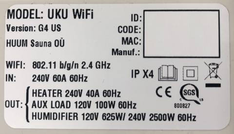 HUUM Module, Control, UKU Wi-Fi - Sweet Life Saunas