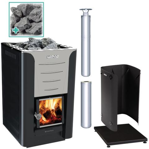 Harvia Pro 20, Chimney Kit, Protective bedding, Shealth, Stones - Sweet Life Saunas