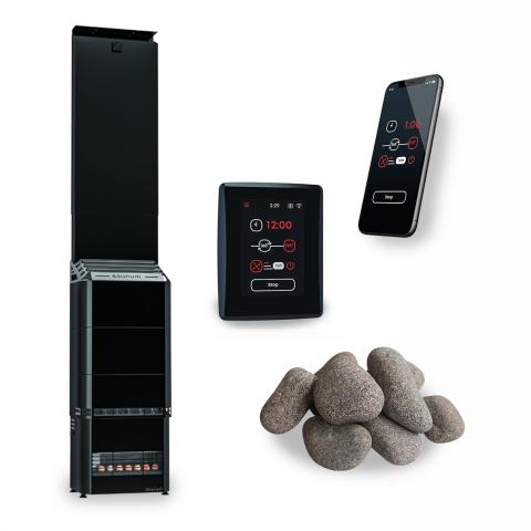 Saunum Air Series, 4.8kW WiFi Sauna Heater Package - Sweet Life Saunas