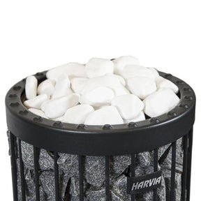 Harvia White Sauna Stones, Rounded, 5-10cm - Sweet Life Saunas
