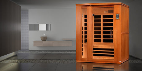 Dynamic Saunas Lugano Elite 3 Person Ultra Low EMF Far Infrared Sauna DYN-6336-02 Elite