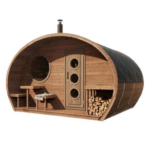 SaunaLife Garden-Series Outdoor Home Sauna Kit - 2 Room Sauna - Up to 8 Persons - Sweet Life Saunas