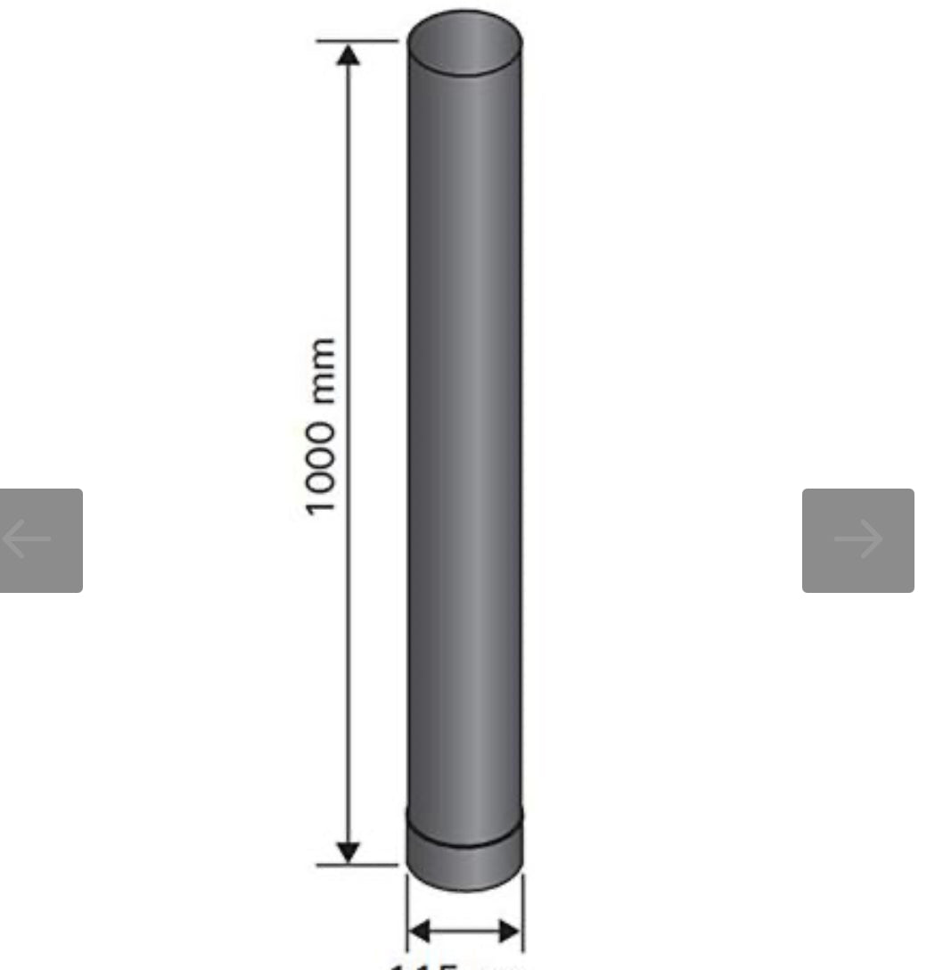 Harvia Smoke Pipe WZ
Smoke Pipe, Sauna Wood Stove, 1m, 115mm